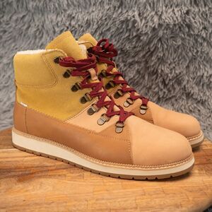 Tom's Mesa Hiking Boots Honey Oil Nubuck Suede Shoes Women's Size 11 EUC